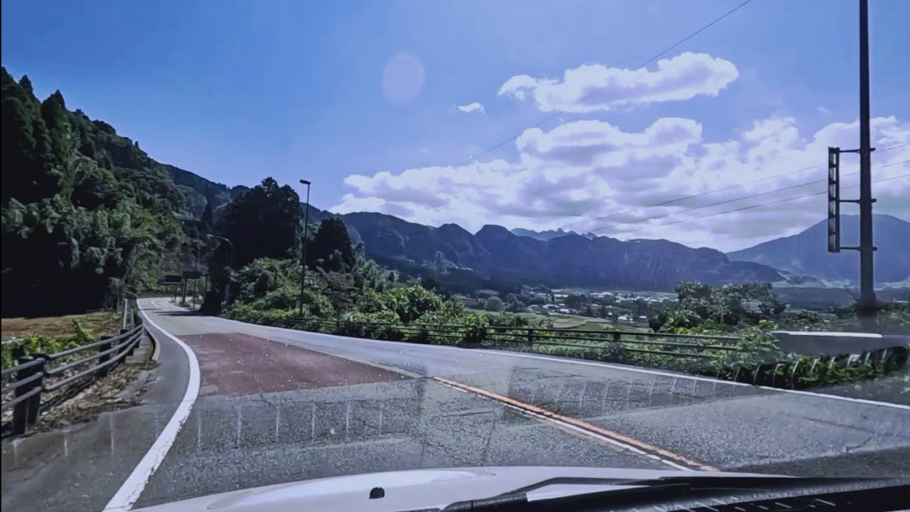 (98-2)山道ドライブ【阿蘇市波野(波野駅前)→阿蘇市一の宮町宮地(宮地駅前)】国道57号線 2025.10