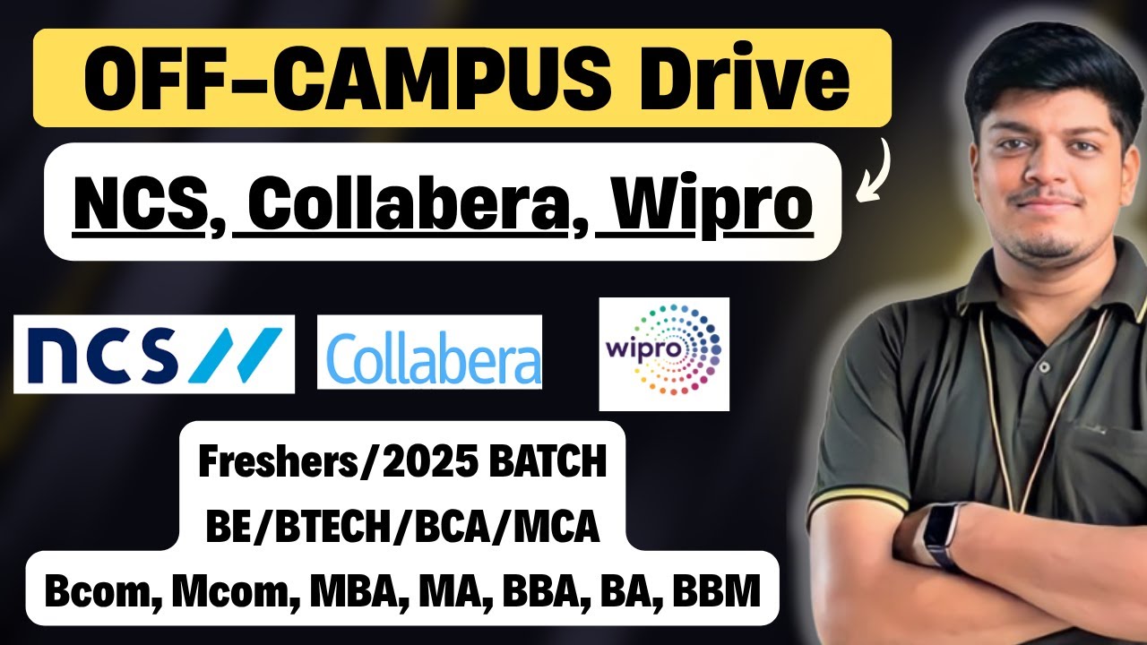 NCS Finally Off-Campus Drive 2025 | Collabera, Hiteshi, Wipro Hiring | Freshers/2025 BATCH Eligible