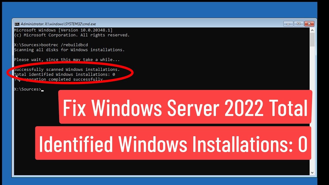 Fix Windows Server 2022 Total Identified Windows Installations: 0 Error