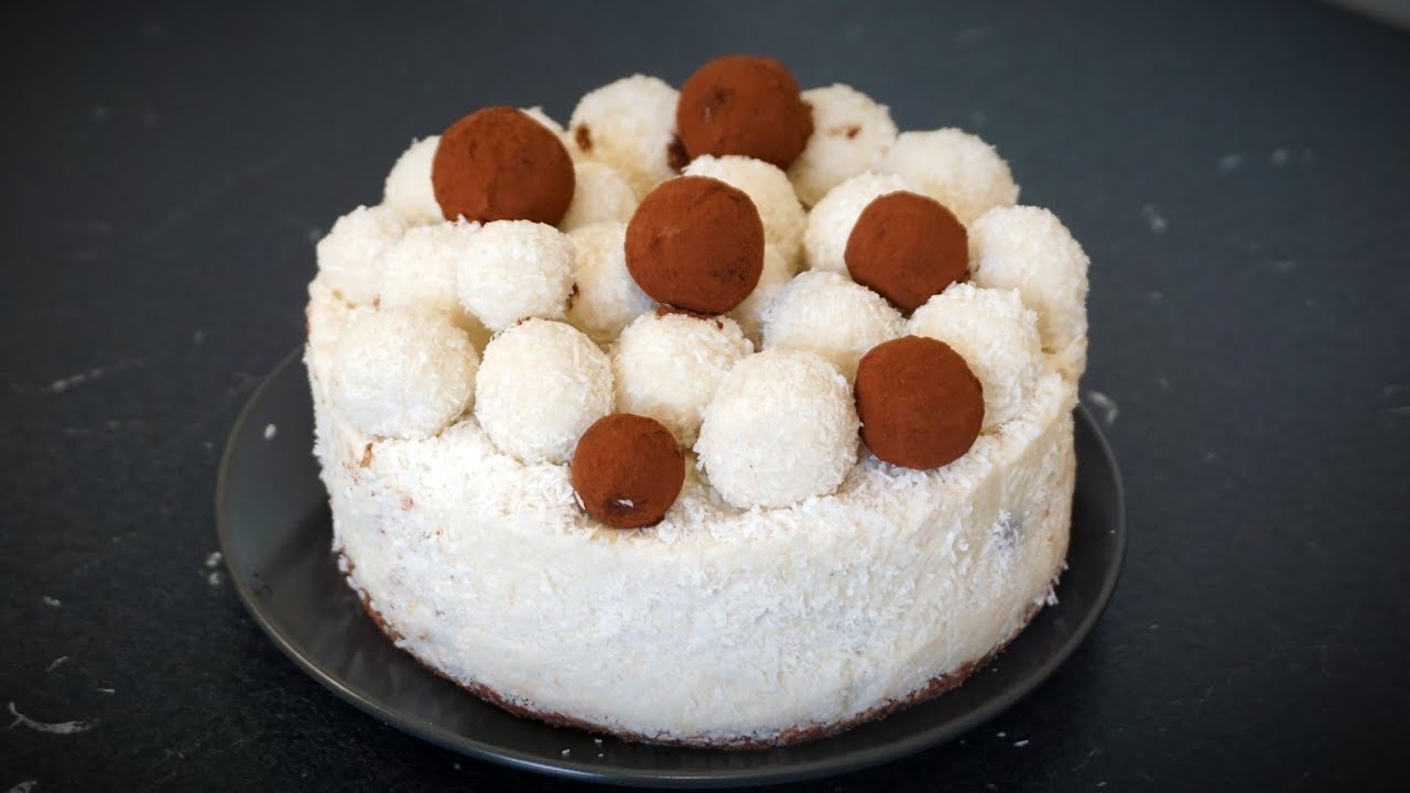 Tort din cocos & ciocolată, fără coacere, vegan, fără gluten Bounty # 83