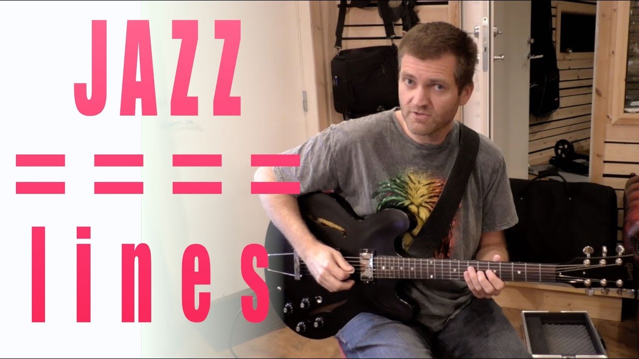 JAZZ GUITAR LESSON - Jazz lines on 12 bar jazz blues