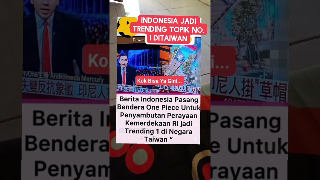 indonesia jadi trending topik no. satu ditaiwan 