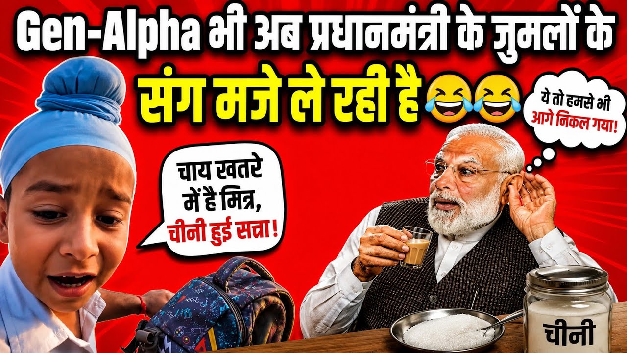 Gen-Alpha Roasts PM Modi&rsquo;s Jokes 😂 | Tea, Sugar & Political Roast
