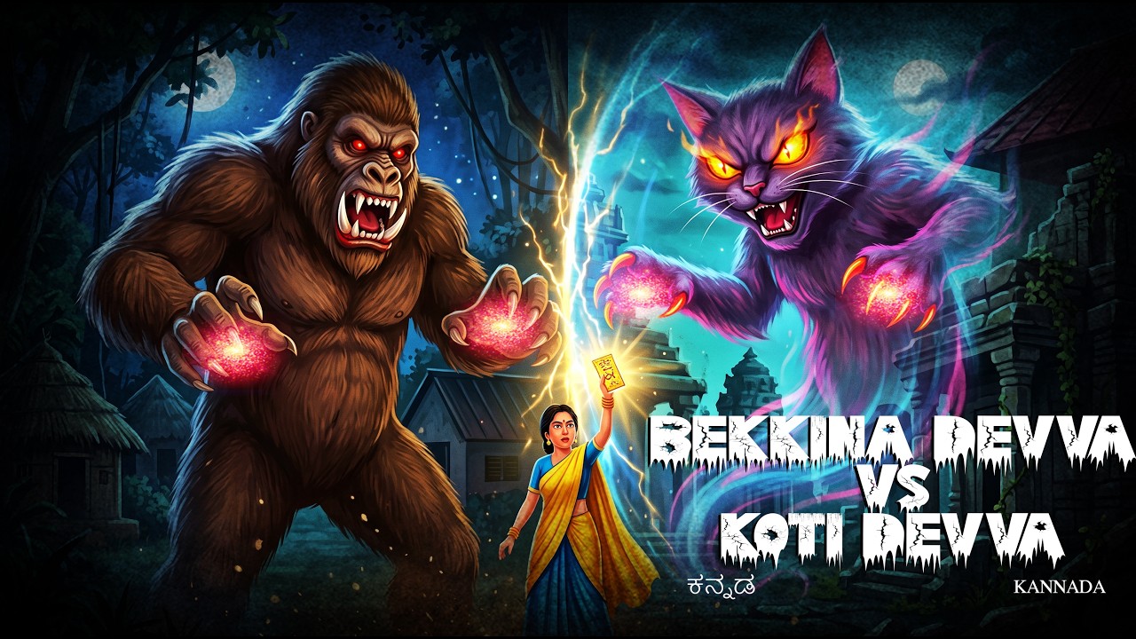 ಬೆಕ್ಕಿನ ದೆವ್ವ VS ಕೋತಿ ದೆವ್ವ | BEKKINA DEVVA vs KOTI DEVVA | Kannada Stories | #BoogeyTalesKannada