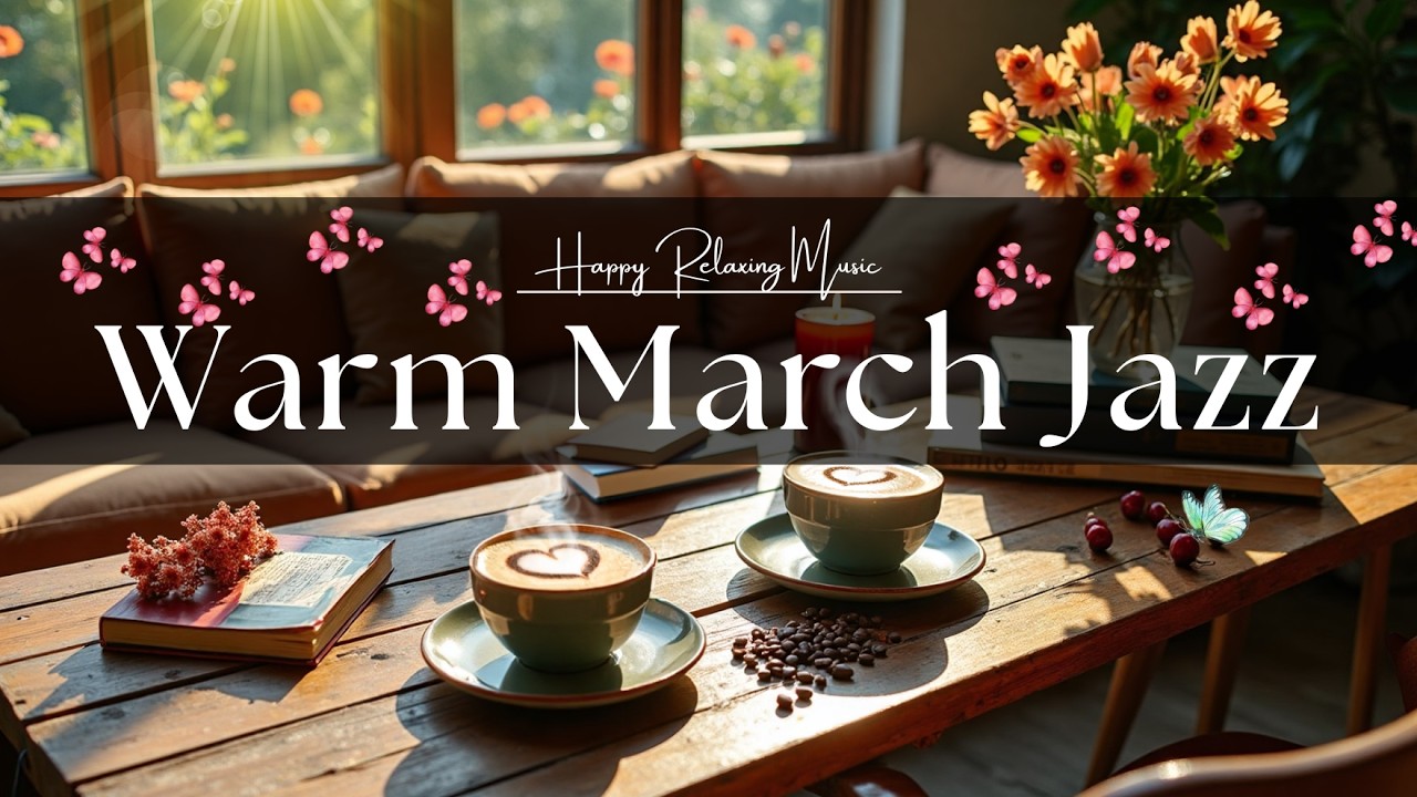[Warm March Jazz Music] ☕🌸 Relaxing Spring Bossa Nova & Smooth Jazz Piano for Happy Moods