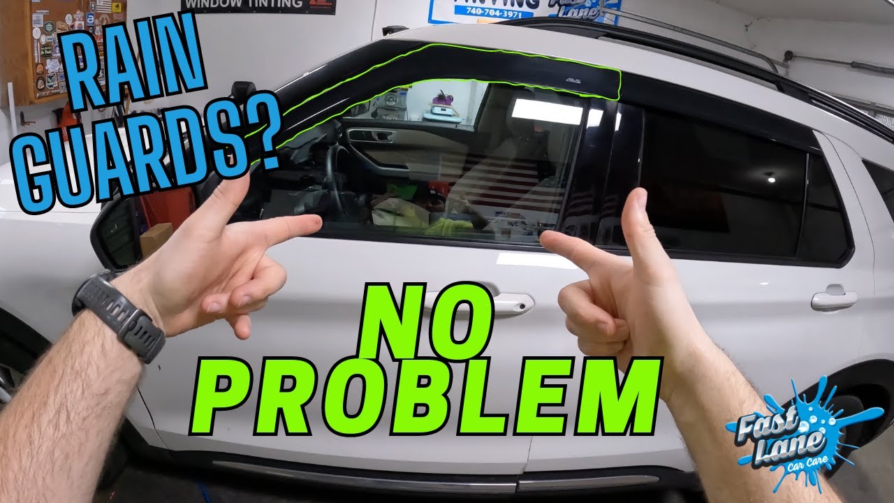 How To Tint Front Windows On Ford Explorer With Rain Guards!