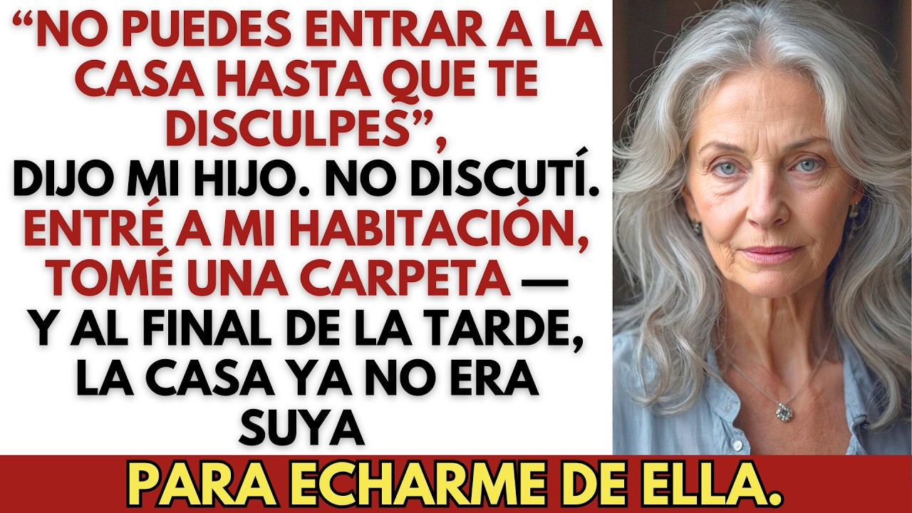 “No puedes entrar hasta que te disculpes”, dijo mi hijo — así que vendí la casa esa misma tarde.