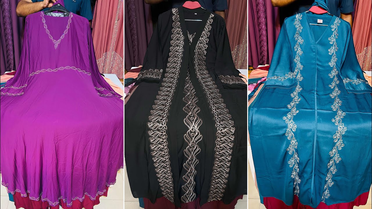 শীতের ৫০% সেলে এমব্রয়ডারি/স্টোন কাজের গর্জিয়াস/পার্টি বোরকা/আবায়া কালেকশন||  Gorgeous borkha