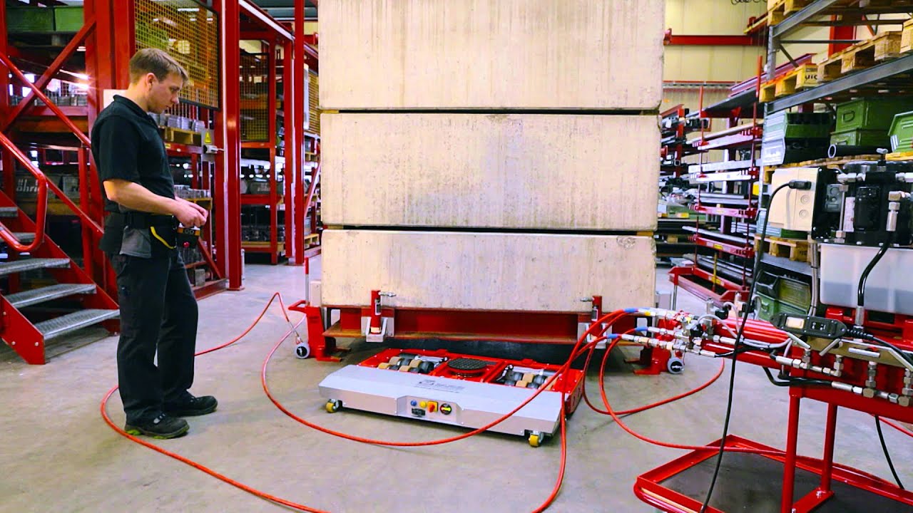 JLA-e 15/30 elektrisch angetriebenes Fahrwerk - Anwendung mit Druckblock
