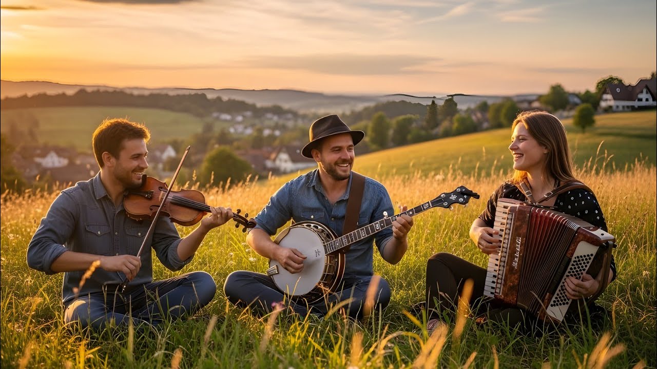 Feel Good Folk Music – Bright Banjo, Fiddle & Accordion | Relaxing Acoustic Instrumental
