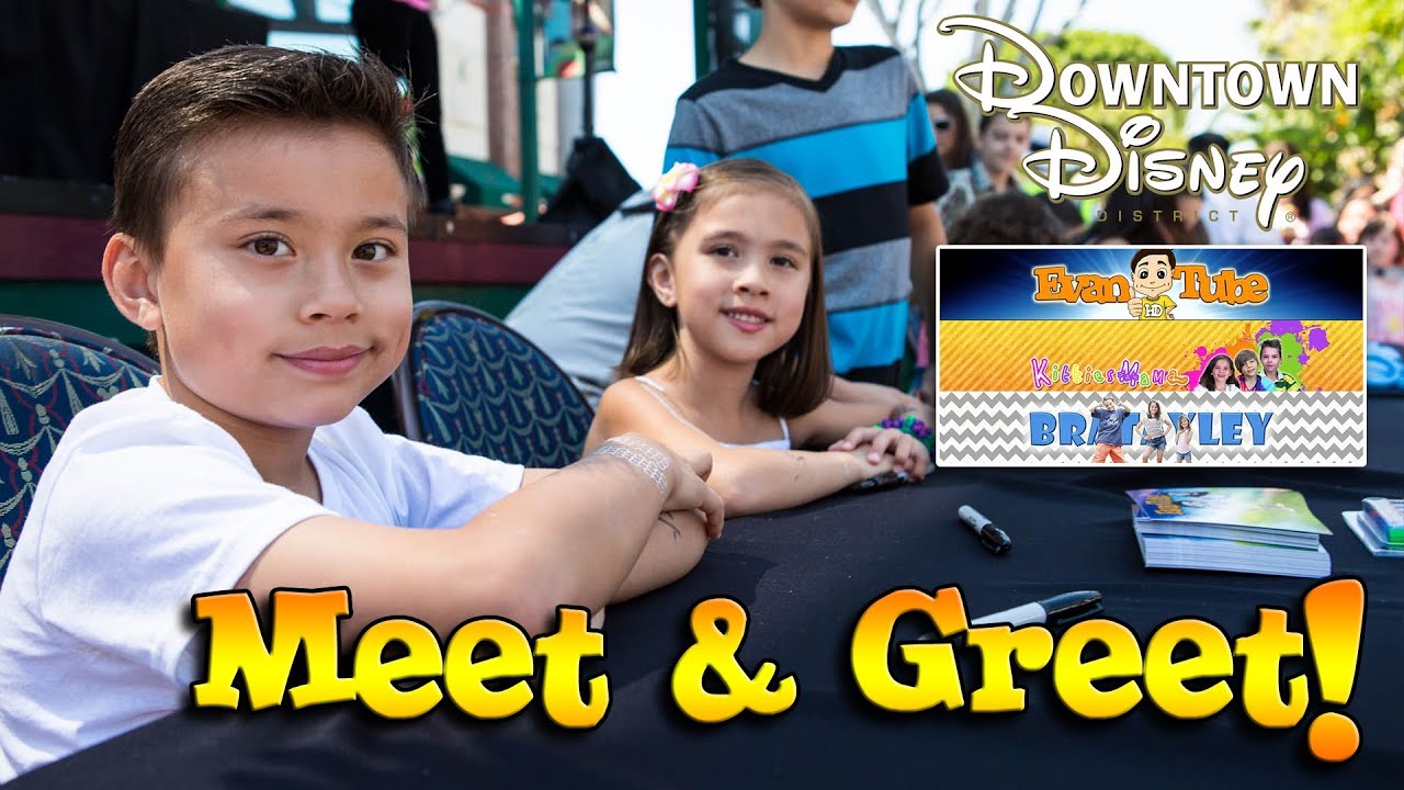 EvanTubeHD MEET & GREET in Downtown Disney with Bratayley & KittiesMama