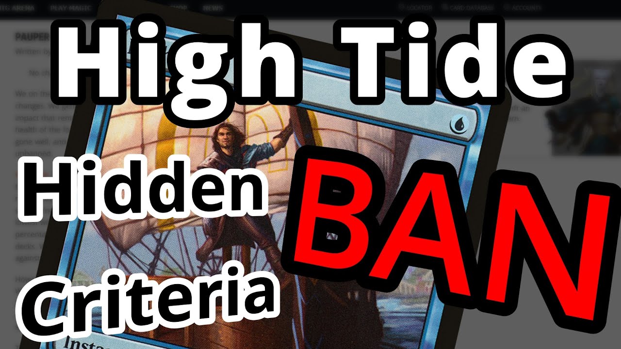 High Tide UNMASKS How Pauper Bans Really Work