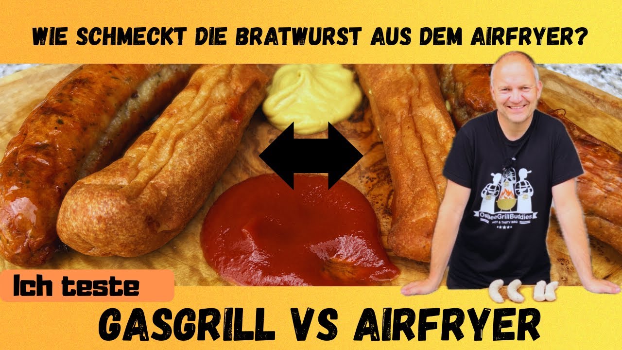Bratwurst aus dem Airfryer? Ich teste Gasgrill vs Airfryer! Was schmeckt besser?