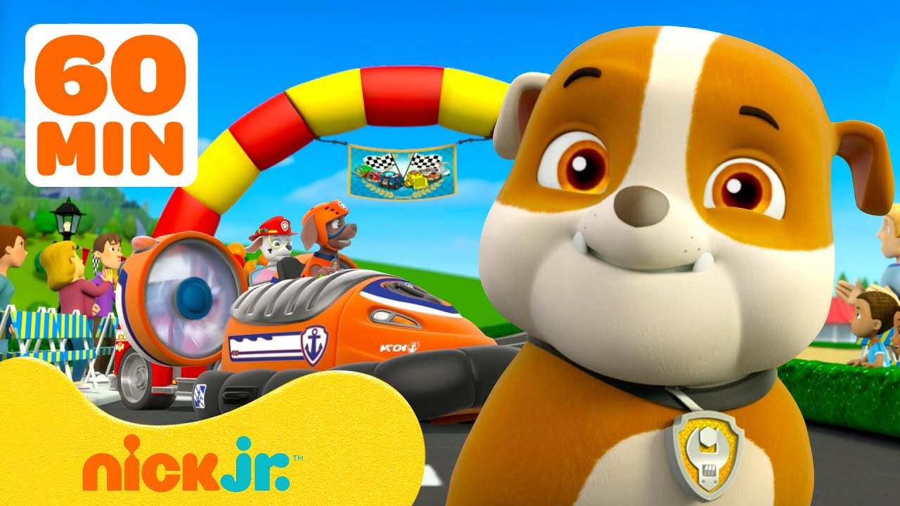 Patrulha Canina | Rubble & Patrulha Canina Competem na GRANDE Corrida! | 60 Minutos | Nick Jr.