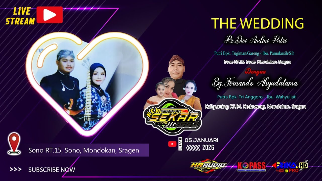 🔴LIVE2 PERNIKAHAN Rr.DWI ANDINI PUTRI & Bg.FERNANDO AHYUDATAMA🎼Cs.NEW SAKAR JINGGO🔊HR AUDIO📽️RIKA HD