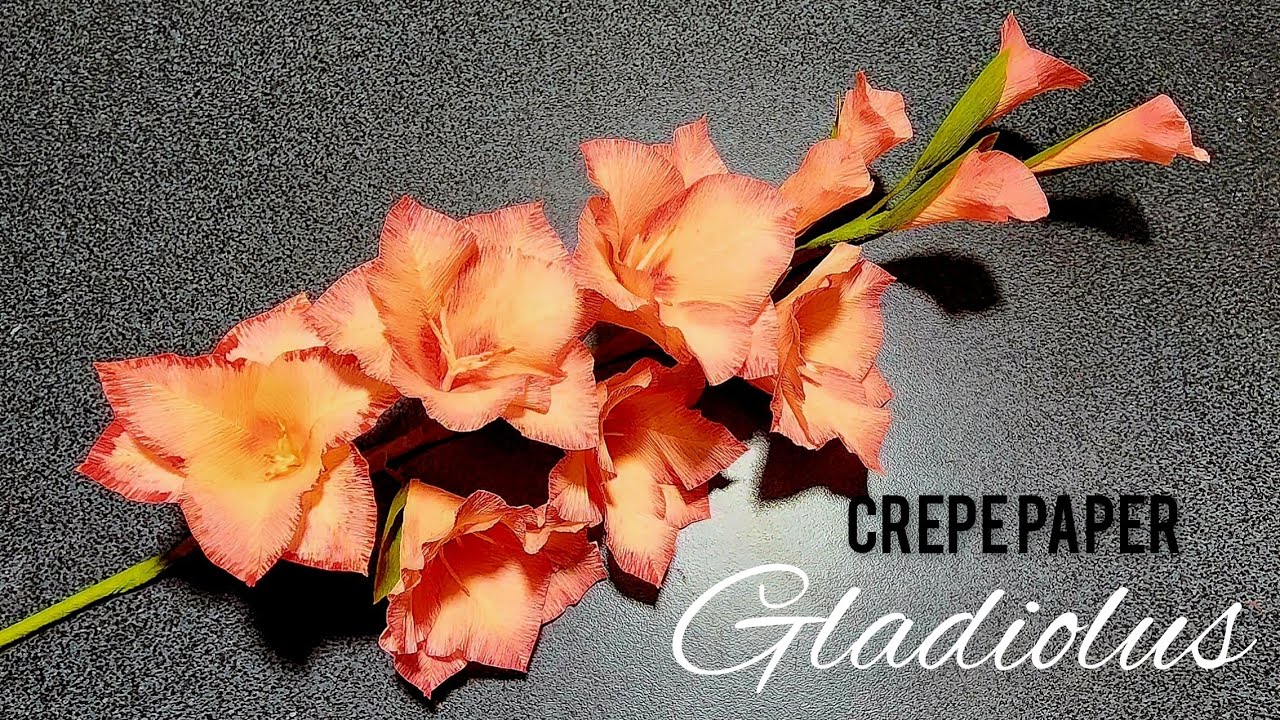 How To Make Paper Gladiolus Flower #tutorial #diy #howto #papercraft #flowers 