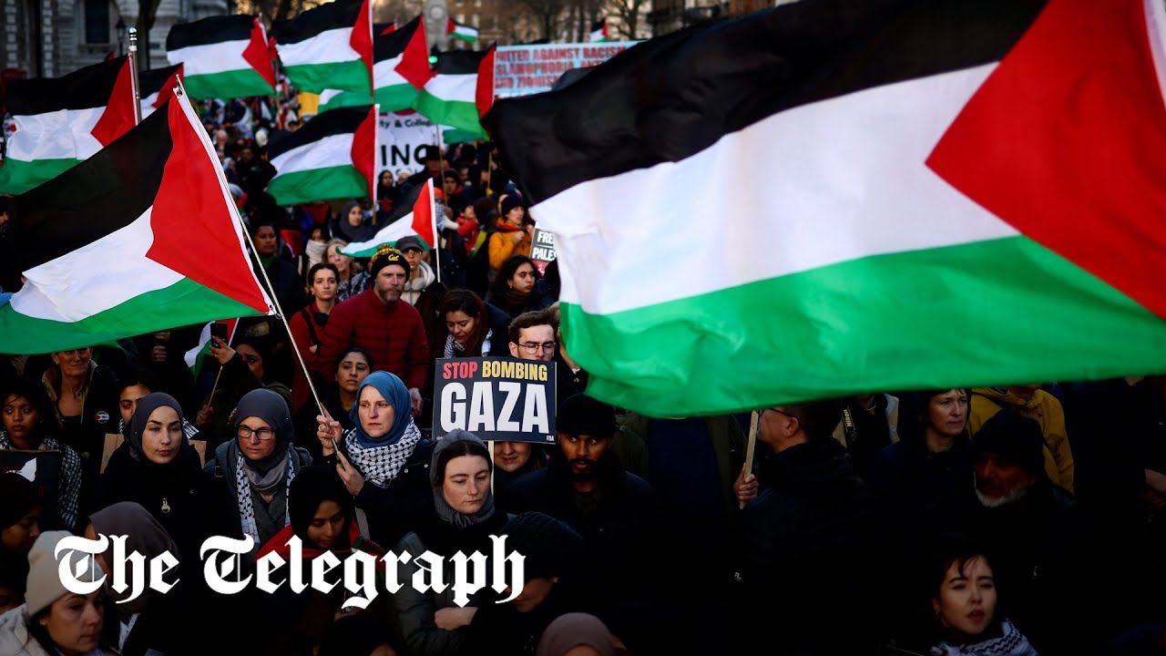 Pro-Palestinian London marchers chant ‘victory to the intifada’