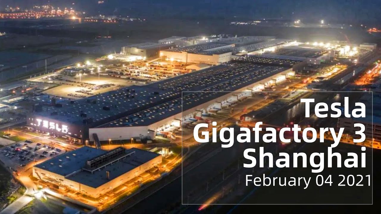 (February 04 2021)  Tesla Gigafactory 3 Shanghai 4K Video