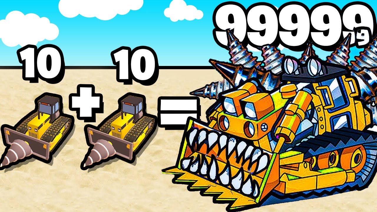 LA MEILLEURE ÉVOLUTION DE BULLDOZER ! Merge Destruction: City Smash