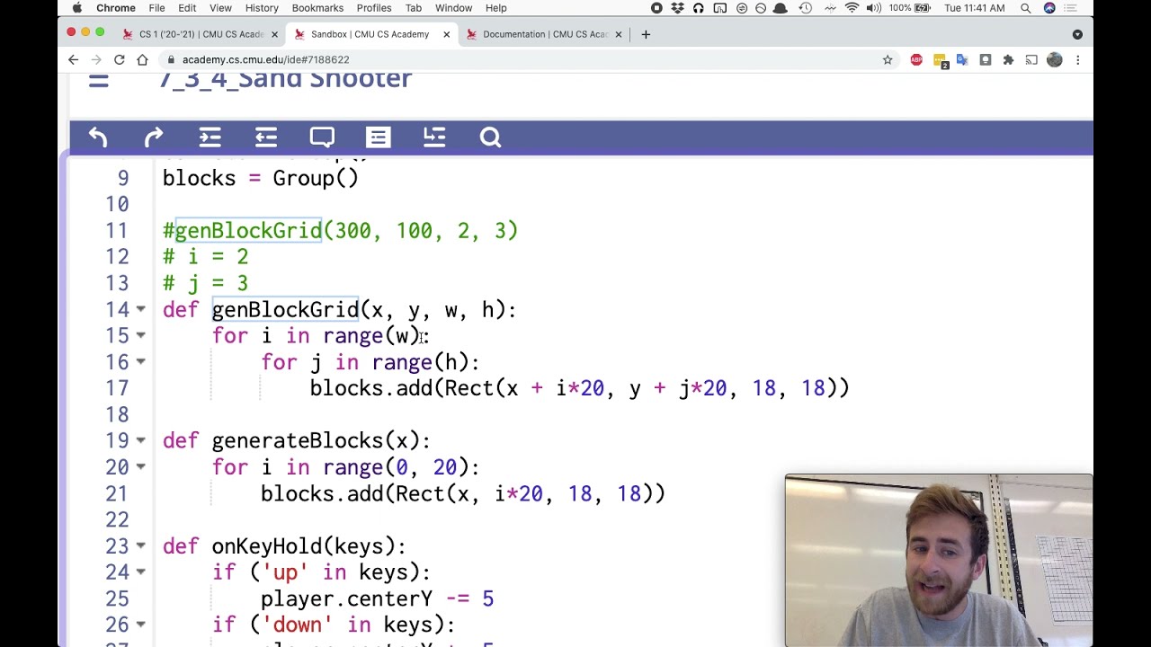 Nested Loop Sand Shooter - CMU CS Academy 8.3.3