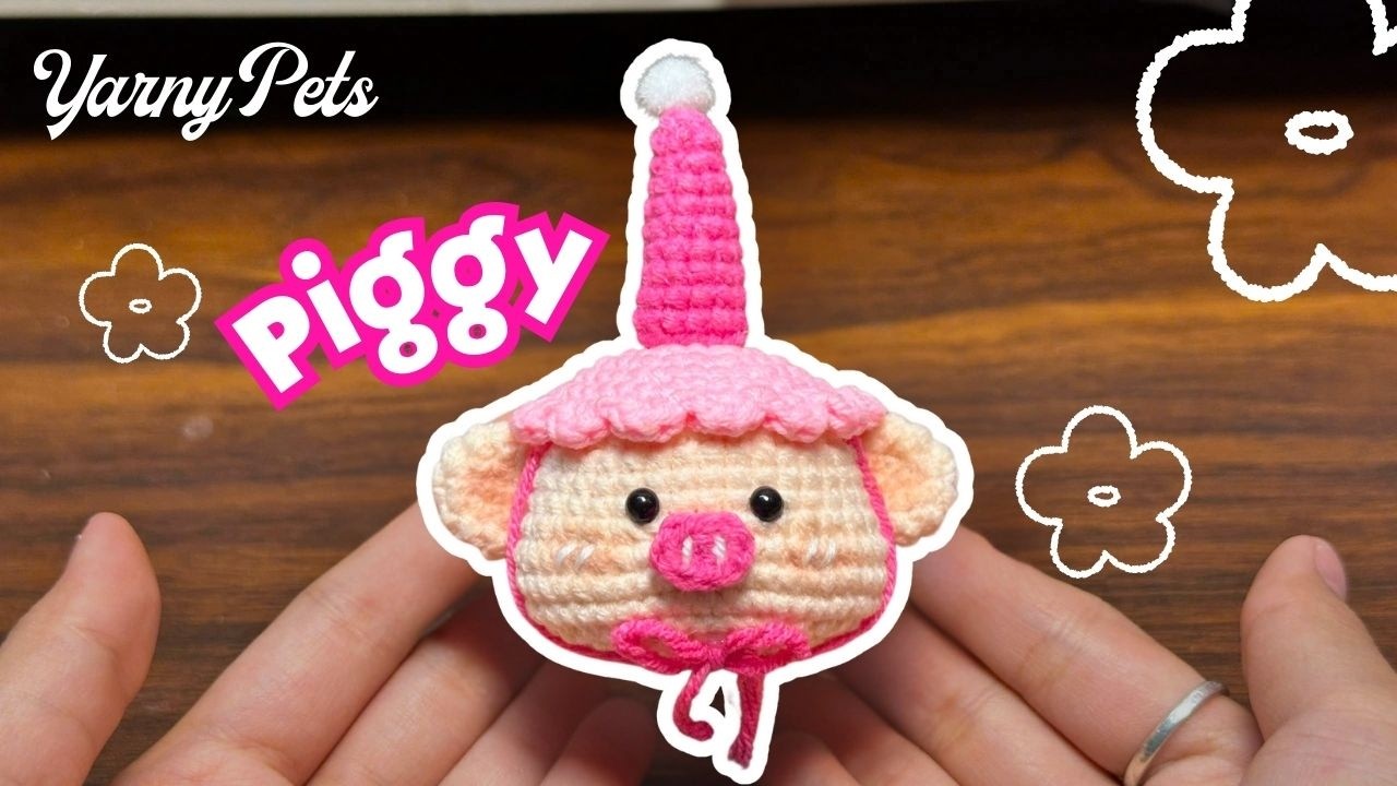 How to Crochet Cute Piggy for Beginners Step by Step #YarnyPets