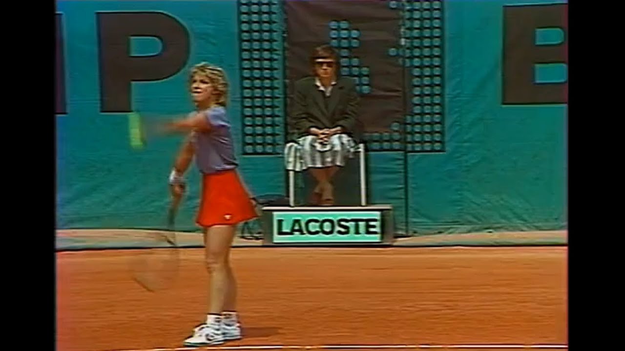 Chris Evert vs. Hana Mandlikova Roland Garros 1986 SF 💛