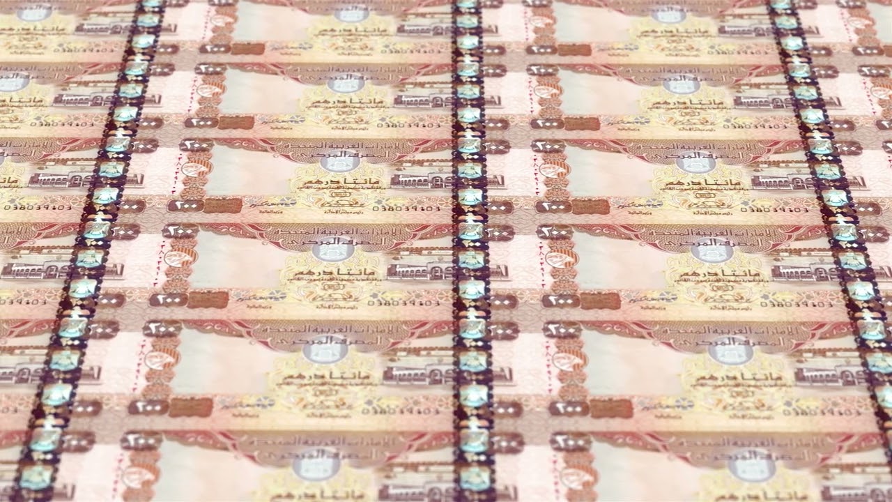 Emirati Dirham  United Arab Emirates Currency United Arab Emirates 200  | 4K Free Stock Videos