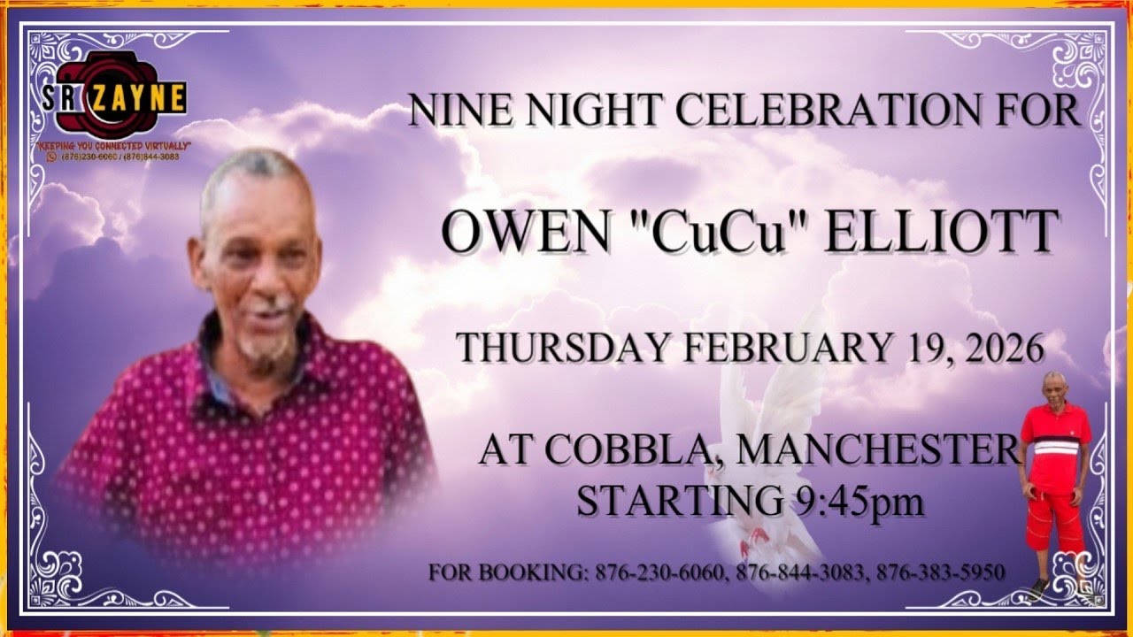 Nine Night Celebration For CuCu Owen Elliott Feb 19, 2026 @ Cobbla, Manchester. #ninenight #jamaica