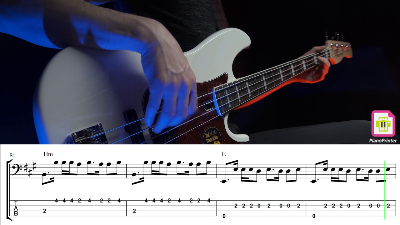 Кино - Место для шага вперёд Bass Cover | Табы & Ноты