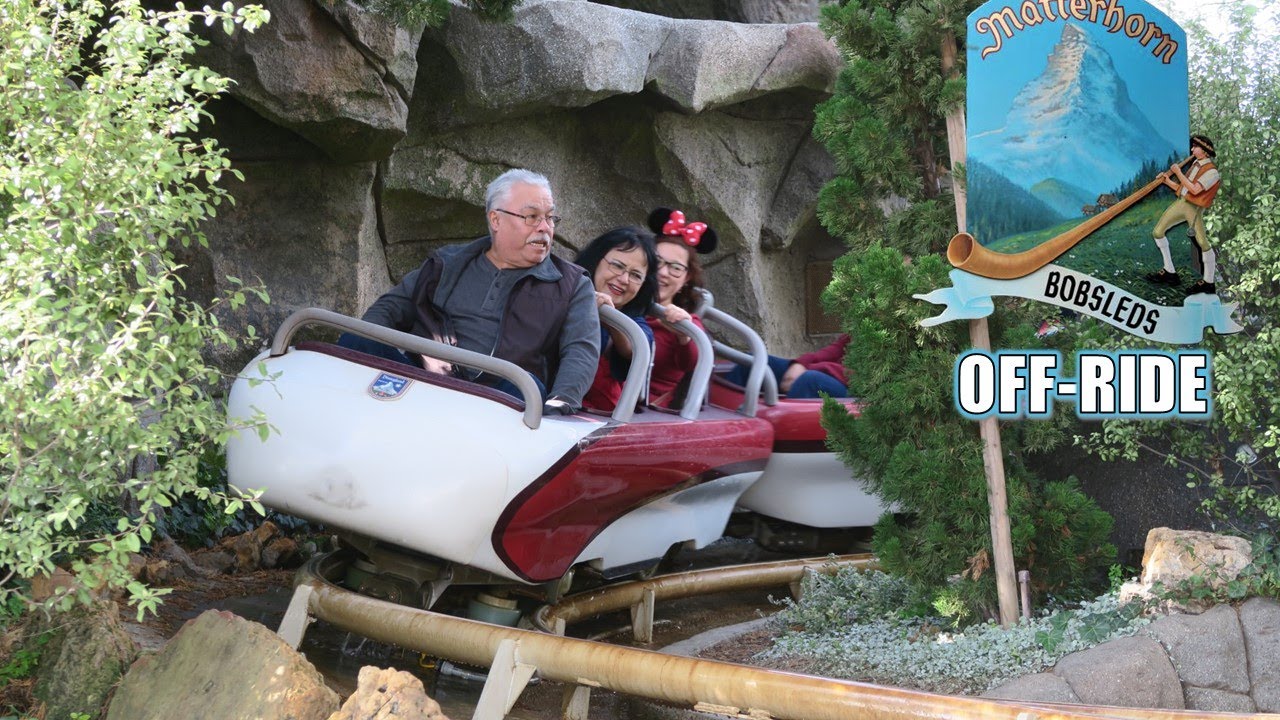 Matterhorn Bobsleds Off-Ride Footage, Disneyland Arrow Dynamics Roller Coaster | Non-Copyright