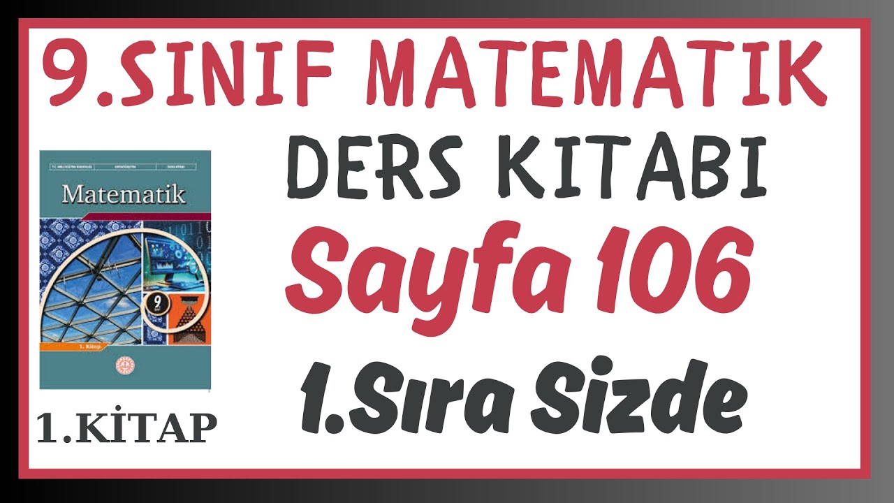 9.Sınıf Matematik Kitabı Sayfa 106 Sıra Sizde Çözümleri - Cevapları - Doğrusal Fonksiyonlar