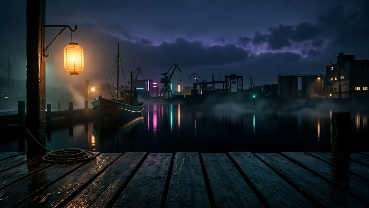 Velvet Undertow 🌊 Midnight Harbor Dreamcore Jazz-hop for Late Night Solitude & Gentle Rain