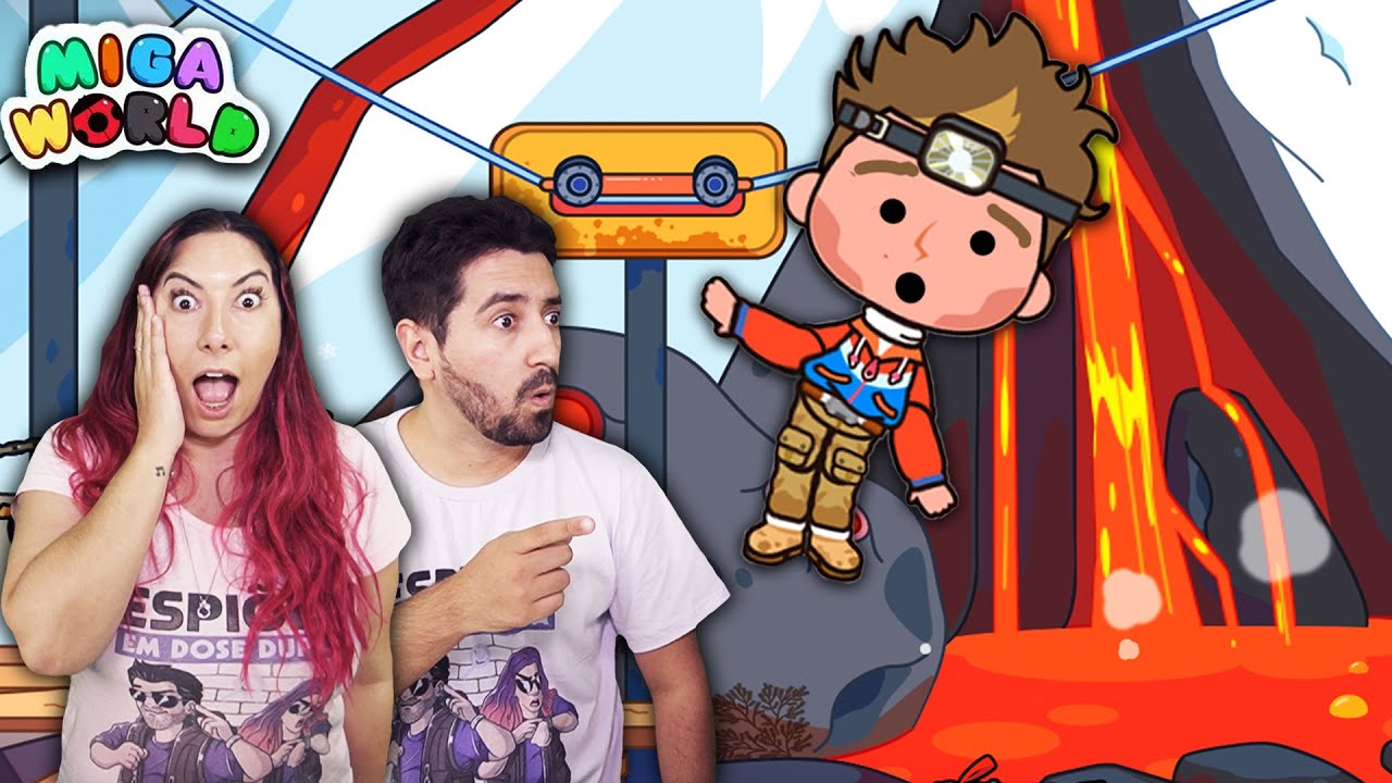 CAÍMOS NO VULCÃO CHEIO DE LAVA no Miga World