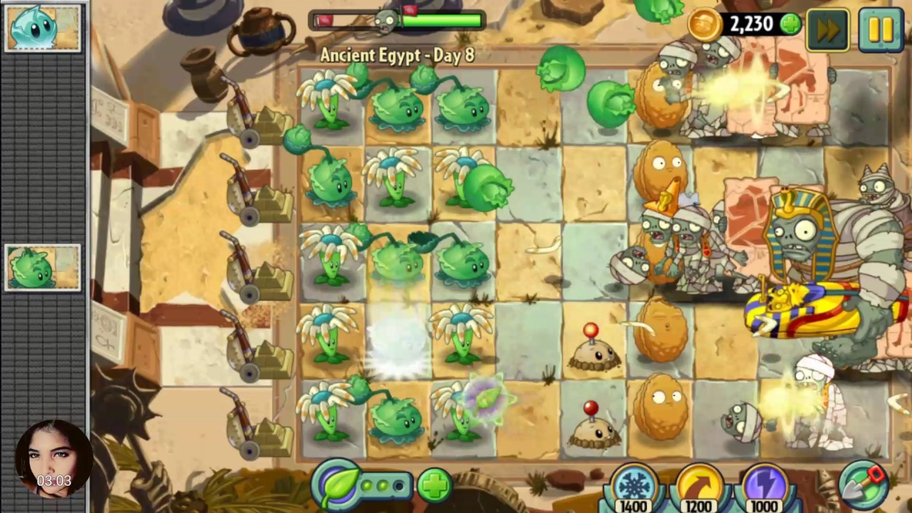 Pz2 Day 8 Ancient Egypt : Plants vs Zombies 2