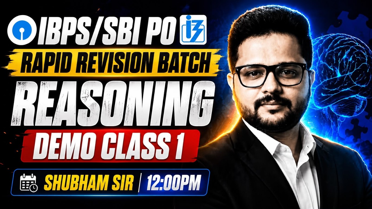 IBPS PO & SBI PO 2026 | Rapid Revision Batch Reasoning | Demo Class 1