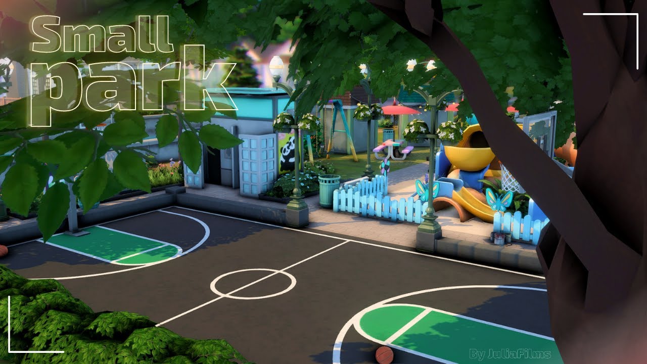 Маленький парк🌳⛅│Строительство│Small Park│SpeedBuild│NO CC [The Sims 4]