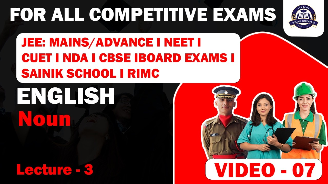 English I Noun (Imp. Rules) Part - 3 I JEE I NEET I CUET I NDA I RIMC I other Competitive exams