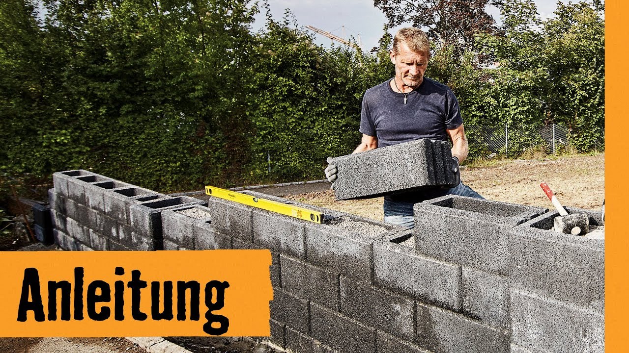 Gartenmauer bauen mit Hohlsteinen | HORNBACH Meisterschmiede