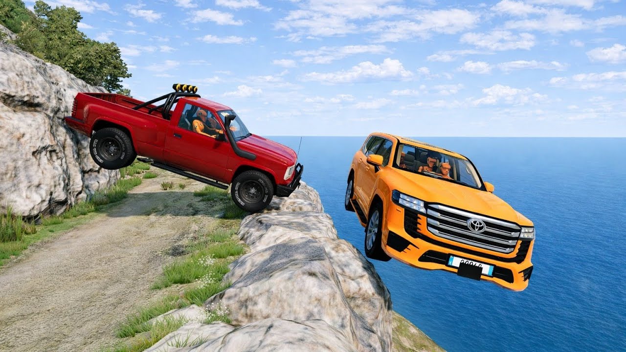 Extreme Cliff Crash Test 💥 Dangerous Mountain Cliff | BeamNG Drive #119!