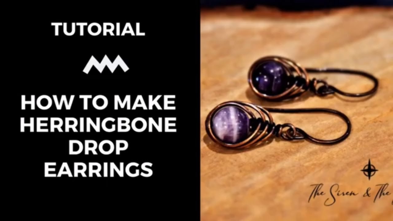 How to make a pair of herring bone earrings | tutorial #4