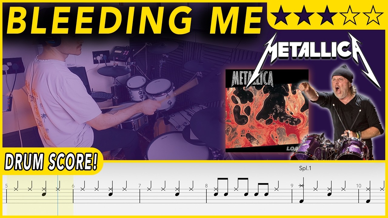 Bleeding Me - Metallica | DRUM SCORE Sheet Music | #660 DRUMSCRIBE