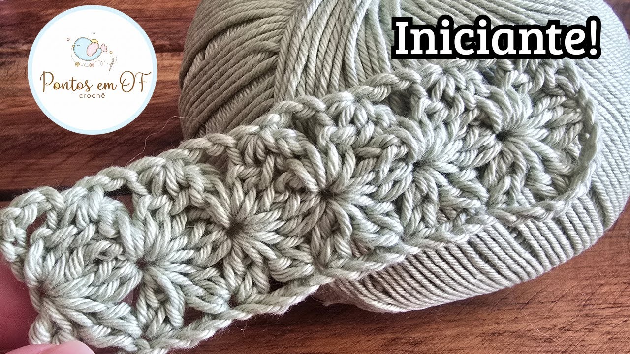 UAU! 😍 Ponto de crochê fácil para iniciante fazer manta perfeita