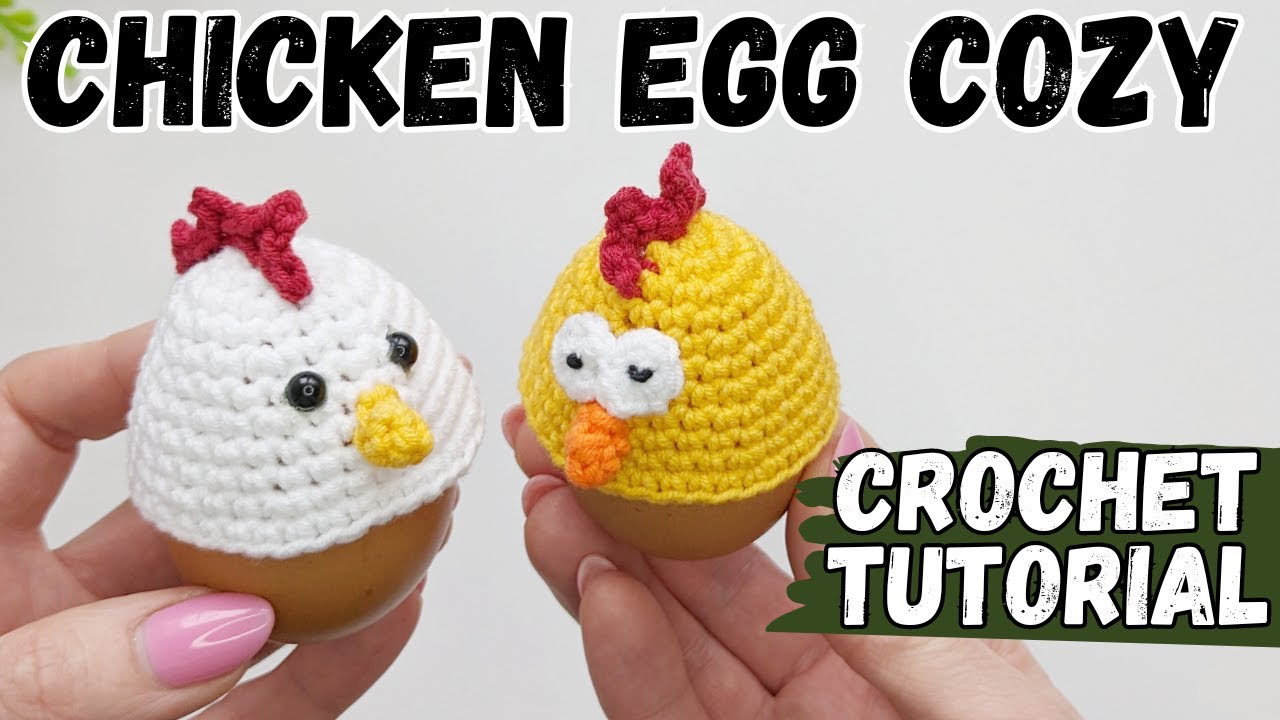 Crochet Chicken Easter Egg Cozy #crochettutorial