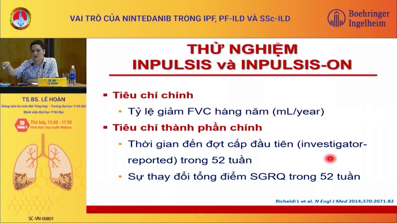 Vai trò của nintedanib trong IPF, PF-ILD và SSc-ILD