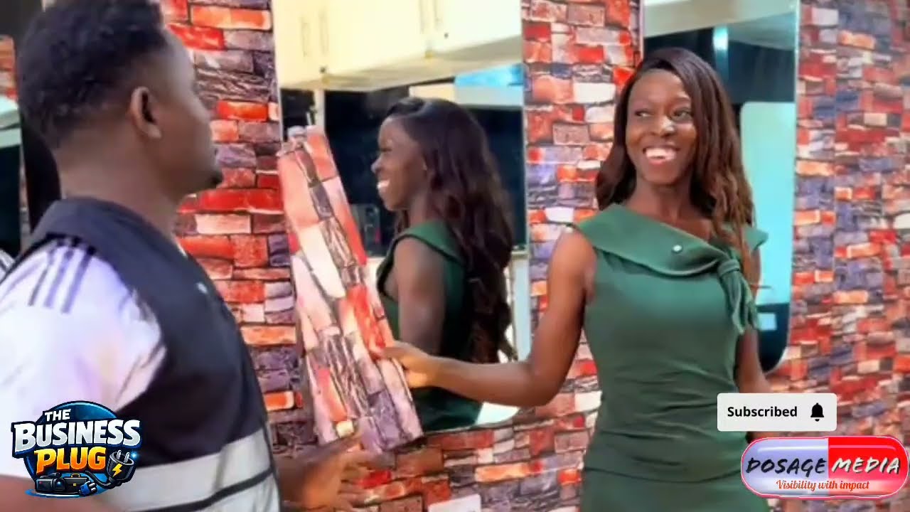 “Kinyozi Makeover: Wallpaper Installation Process • Dosage Business Plug: Watch & Learn!”