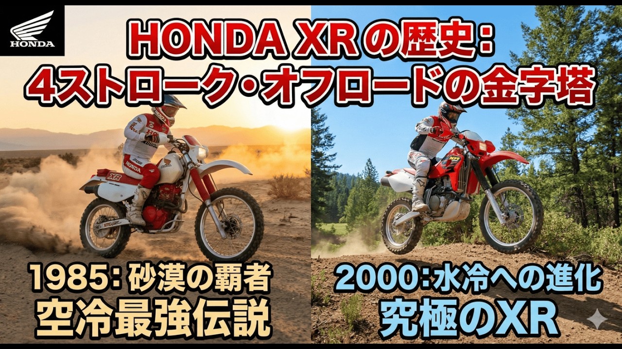 ホンダ・XR：4ストローク・オフロードの金字塔