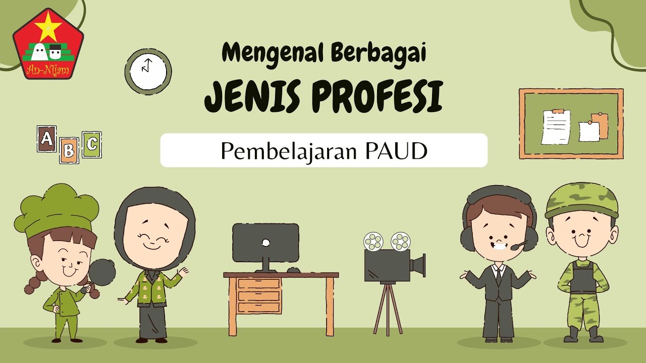 Pembelajaran Tema Pekerjaan untuk PAUD || Mengenal Jenis Profesi || Media Gambar Profesi