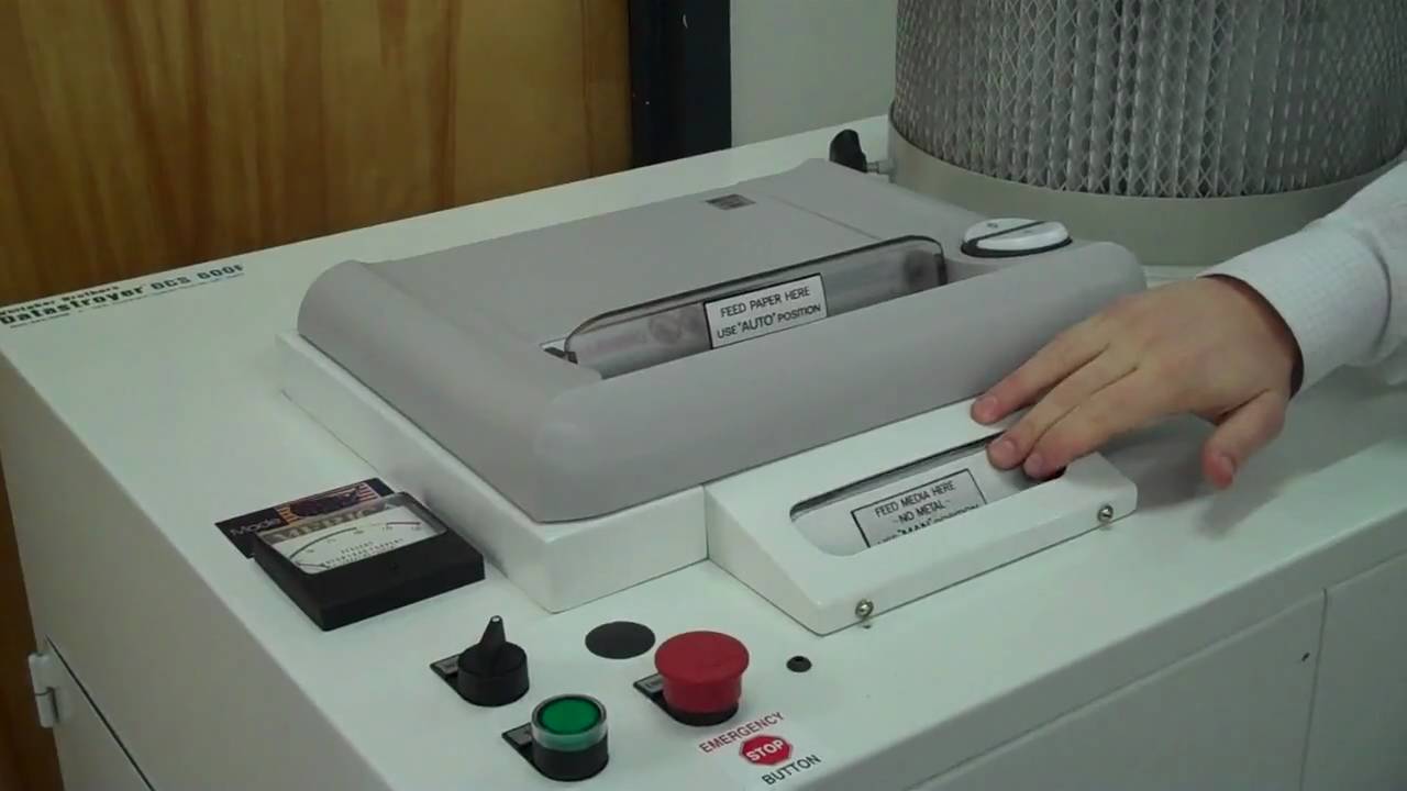 Datastroyer DCS 600F Disintegrator By Whitaker Brothers