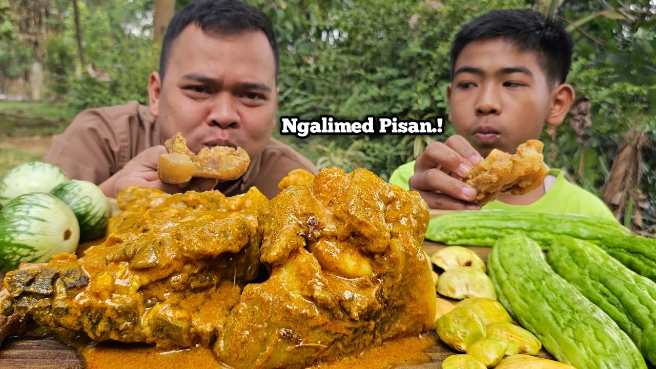 MUKBANG GULAI TUNJANG KAKI SAPI + JENGKOL MENTAH + KUNYIT + PARE, Ngalimed Pisan
