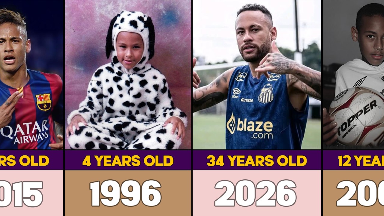 Transformation of Neymar Jr. - From 1 to 34 Years Old